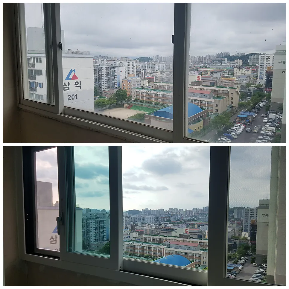 광주 남구 봉선동 KCC 창호 시공 사진 2 — 저희 청동창호는 하루만에 살고계시는집 창호를 아름답게 바꿔드립니다