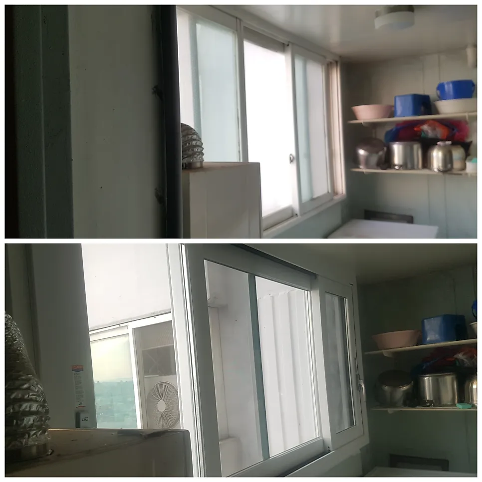 광주 동구 지산동 삼성아파트 KCC 창호 시공 사진 5 — 실리콘 마감까지 정말 깔끔합니다