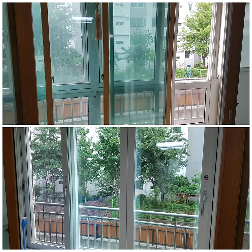 광주 남구 백운동 제일파크 KCC 창호 시공 사진 1 — 고 고