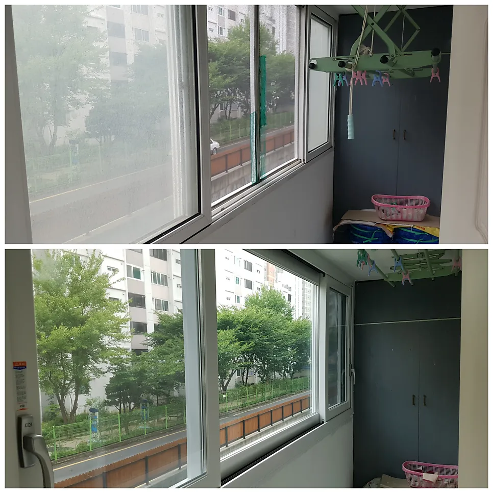 광주 남구 백운동 제일파크 KCC 창호 시공 사진 2 — 단열과 시야확보는물론 마음까지 시원해지네요