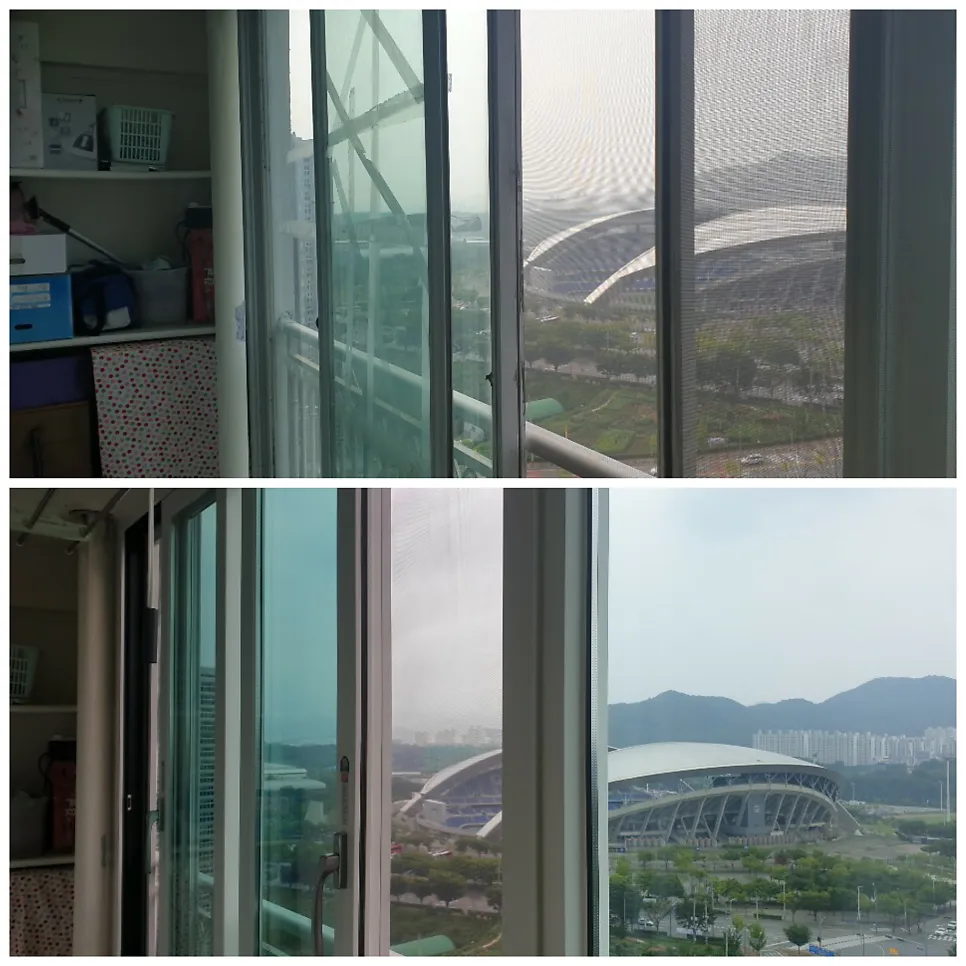 광주 서구 화정동  KCC 창호 시공 사진 2 — 올 여름태풍걱정은 안하셔도 될듯하네요